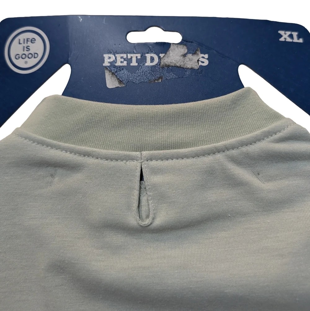 New with tags. Life Is Good Sun Palm Tree Dog Pet Dress W/Leash Hole Green Sz XL